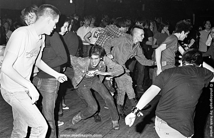 Punks of the 80's Mosh Dancing