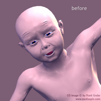 Baby Face Before Retouching
